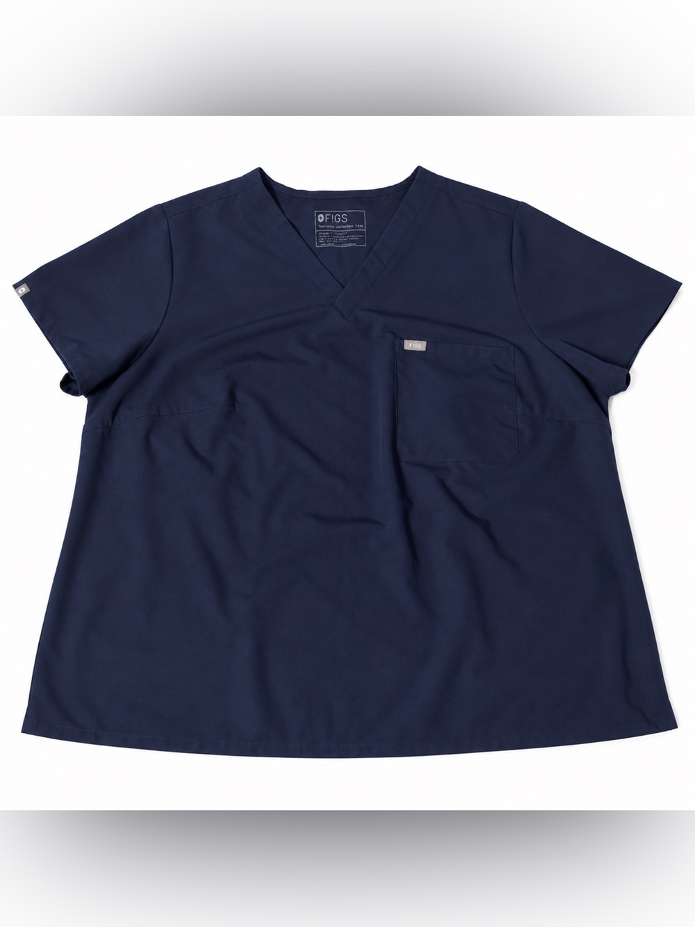FIGS Technical Collection Navy V-Neck Scrub Top 5XL Chest Pocket